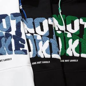 เสื้อฮู้ดปักผ้ากำมะหยี่ระบายอากาศได้ดีทำจากผ้าฝ้ายผสมวัสดุดีปรับแต่งได้ตามต้องการ - Product Image 5