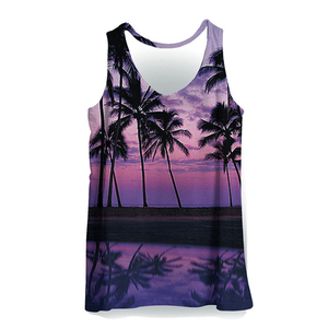 Lightweight Women's Sublimation Tank <b>Top</b> with Solid Pattern Quick Dry & Breathable Polyester/Cotton for Outdoor Activities - Product Image 6