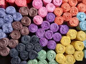 Custom Made Multi Colored Embroidered Sari Silk Ribbon Rolls in Size 5 cm Made From Recycled Saris Ideal for Crafts - Product Image 6