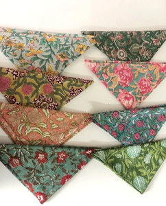 Vente en gros Ensemble de serviettes en coton mélangé fait à la main pour tous les jours et pour mariage Assortiment de motifs festonnés brodés pour la maison - Product Image 6