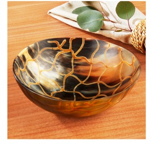 Ensaladera Ovalada Natural de Cuerno de Búfalo, de Lujo, Vintage, Ecológica y Personalizable para Uso en el Hogar y Fiestas - Product Image 6