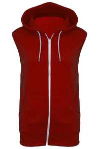 <b>Men's</b> <b>Sleeveless</b> Winter Stand Collar <b>Hoodie</b> 100% Cotton Fleece Knitted Breathable Quick Dry Eco-Friendly Customized Bodybuilding - Product Image 5