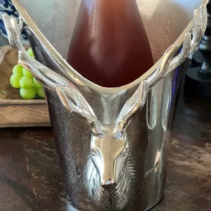 Cubo de hielo decorativo premium hecho a mano para eventos al aire libre, enfriador de vino moderno y elegante con detalles dorados, Zahid Exports - Product Image 2