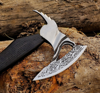 Tomahawks faits à la main avec tête de hache en acier et manche en bois de rose gravé, étui en cuir, gravure sur la tête, pour la survie