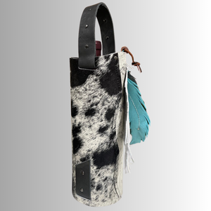 Sac à vin simple résistant à l'eau isolé en cuir de vachette de luxe de qualité supérieure fabriqué à la main pour des cadeaux et des voyages élégants - Product Image 4