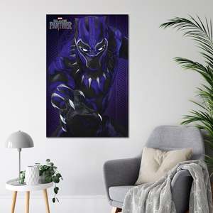 Modern Black Panther Glow-in-the-Dark Canvas <b>Poster</b> for Wall Use - Product Image 2