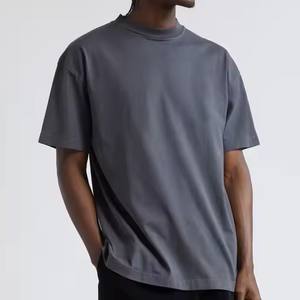 Nuevas camisetas de cuello redondo de algodón 100% lavadas con ácido, peso pesado 300GSM, ropa de calle ajustada de gran tamaño para hombres DTG DTF - Product Image 5