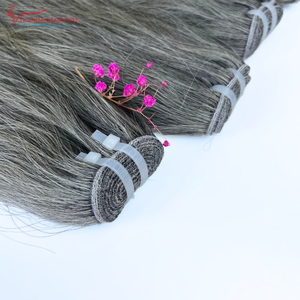 ผมมนุษย์สีเทาผมธรรมชาติเป็น100% ๆผมมนุษย์สีเทาเป็นกลุ่ม - Product Image 2