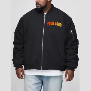 Wholesale 100% <b>Polyester</b> Men's Varsity Jacket Custom Screen Printed Logo Lightweight Windbreaker <b>fabric</b> streetwear winter jacket - Product Image 1