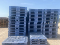 Palettes en plastique usagées 44x56 et palettes d'entrepôt en plastique vert à vendre