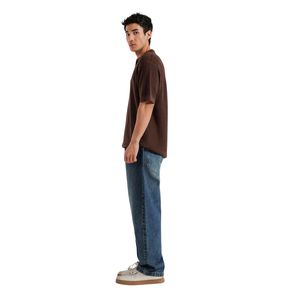Streetwear Logo personnalisé Coupe ample Respirant Tee Broderie acrylique Imprimé Polo en tricot T-shirts pour hommes Polo à manches courtes - Product Image 4