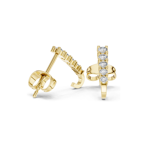 Boucles d'oreilles pendantes en diamant de laboratoire 0,214 CT, taille brillant rond, diamants CVD VVS-VS EF, or 18 carats, 14 carats, 10 carats et argent 925 - Product Image 4