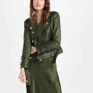 Veste en cuir pour femme à quantité minimale de commande bas nouveauté veste en cuir pour femme veste en cuir de haute qualité pour femme sur mesure - Product Image 1