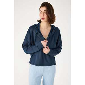 Sweat-shirt à demi-zip doux avec poches - Product Image 2