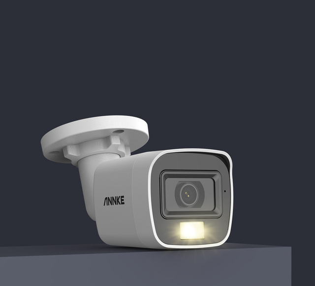 ANNKE 3K TVI Dual Light Analog Bullet Security Camera Outdoor IP67 Weatherproof Video Surve Illance CCTV Camera with Audio
