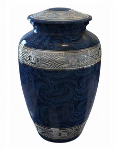 Urna de cremación de aluminio y metal de estilo americano, precio al por mayor fabricado para grabar cenizas, urna funeraria - Product Image 1