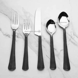 Royal Look Metal Cutlery <b>Sets</b> With Black Hand Forged Handle for Home & Wedding Tabletop Decorative Silver <b>Flatware</b> <b>Sets</b> - Product Image 6