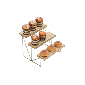 2 Tier Iron And Wood Dessert Server For <b>Wedding</b> Event And Party Use <b>Cake</b> Serving Stand At Lowest Pricing - Product Image 3