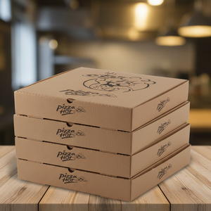 Eco-friendly Kraft Paper Custom Printed <b>Pizza</b> <b>Box</b> Biodegradable & Microwave Safe for Takeaway Food Packaging and Branding - Product Image 3