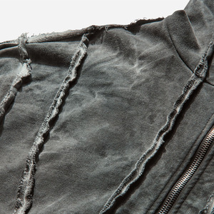 Nouveau design 2026 : Sweat à capuche zippé en molleton délavé à l'acide, style vintage, personnalisable pour hommes - Product Image 4