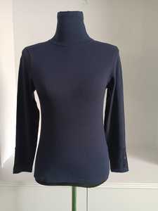 Suéter de cuello alto de invierno informal a la moda de alta calidad para mujer detalle de botones poliéster/algodón Jersey de punto antibolitas - Product Image 2