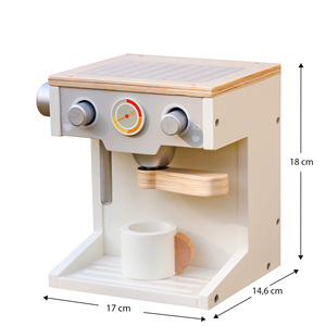ROBINCOOL Ensemble de jouets en bois pour faire du café, kit d'accessoires de cuisine pour les mini-cuisines pour enfants - Product Image 4