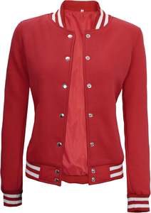 Proveedor superior Chaqueta universitaria personalizada para mujer con mangas de cuero Chaqueta universitaria con letras de béisbol para mujer con estilo - Product Image 2