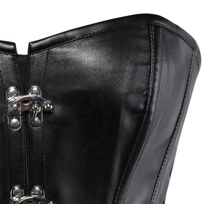 Nouveauté Corset Bustier Overbust en Cuir Souple Respirant à Maintien Ferme, à Baleines, Style Burlesque, Haut de Lingerie, Couleur Personnalisable, Sans Couture - Product Image 5