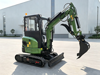 Mini-excavatrice à chenilles CASDE 2,6 tonnes à queue zéro, avec pompe et moteur hydrauliques contrôlés par PLC, moteur EPA Euro 5 pour ferme et jardin
