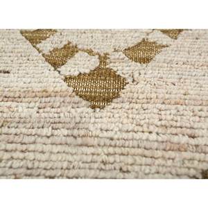 Alfombra Afgana Tejida a Mano en Beige y Marrón, 9x12, Rectangular, con Patrón Geométrico, para Sala de Estar o Pasillo - Re-1414 - Product Image 3