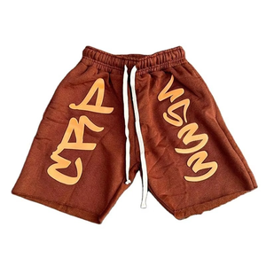 Pantalones cortos deportivos de verano de algodón 100% para hombre, pantalones cortos de entrenamiento informales para gimnasio, transpirables y bordados, ecológicos - Product Image 5