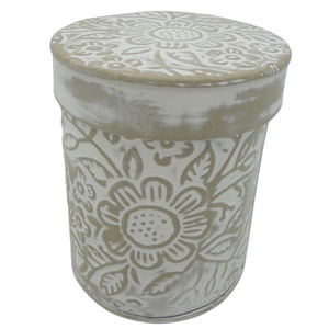 Boîte de rangement de forme ronde en métal de haute qualité avec couvercle pot de fer de couleur argent nickel pour table fait à la main personnalisé - Product Image 2