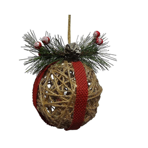 Hermosa Bola de ratán hecha a mano natural para árbol de Navidad y decoración del hogar con Diseño Artesanal de bola de ratán Premium - Product Image 1