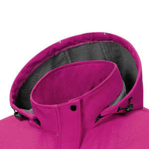 Chaqueta de exterior de concha suave con capucha para mujer Premium impermeable a prueba de viento transpirable cálido Casual Adventure Wear para invierno de punto - Product Image 4