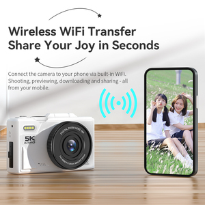 กล้องดิจิตอลไมโครดีไซน์ใหม่สำหรับนักเรียน หน้าจอพลิกได้ ความคมชัดระดับ HD ซูมออปติคอล 17x-30x สำหรับงานปาร์ตี้ เซลฟี่ รองรับ WiFi และการ์ดหน่วยความจำ SD - Product Image 4