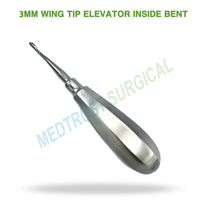 Elevador Dental Veterinario de 3 mm con Punta de Ala Curvada Internamente, Mango Pequeño 503, para Luxación y Elevación en Animales Pequeños - Product Image 2