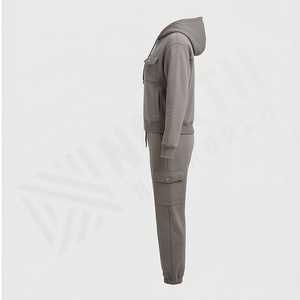 Ensemble de survêtement élégant pour femmes, vêtements de jogging en deux pièces, ensembles de vêtements avec capuche, vêtements de sport, tenue de sport haut de gamme - Product Image 3