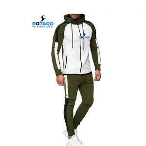 Ensemble de survêtement pour homme OEM, ensembles de vêtements de sport pour la salle de sport et l'entraînement, ensembles de vêtements de sport avec fermeture éclair intégrale pour homme - Product Image 1