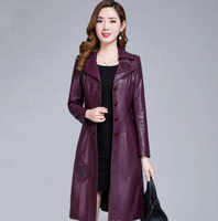 2025 Winter Frauen Lang mantel Slim Fit Mantel Jacke Mantel Lederjacke Schaf Leder Kragen Mantel Frauen Mäntel