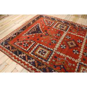 พรมตุรกีขนาดใหญ่ 6.5x9.8 ฟุต พรมวินเทจ พรมขนสัตว์ลายดอกไม้สีแดง - Product Image 4