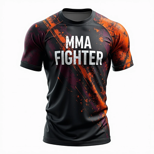 เสื้อแรชบอร์ด BJJ ทนทานแบบยืดได้ผ้า100% แห้งเร็วระบายอากาศได้ดี - Product Image 2