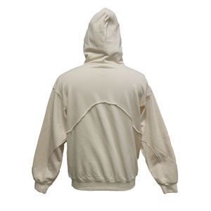 เสื้อกันหนาวแบบสวมหัวมีฮู้ดสำหรับผู้ชายผ้าฟลีซแบบสวมหัวมีฮู้ดสำหรับผ่อนคลายไซส์ใหญ่พิเศษสีน้ำตาลโลโก้ออกแบบได้ตามต้องการ - Product Image 4