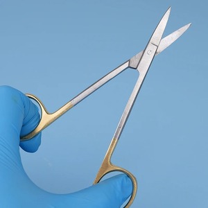 Ciseaux chirurgicaux dentaires Ametrine Surgical AM-786 12,5 cm en acier inoxydable à double courbure, certifiés CE, instrument courbé - Product Image 5