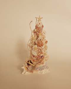 Vietnam Seashell Christmas Tree 30cm - Handmade Real Shell Pine Ornament for Marine Style Home Decoration - Product Image 3