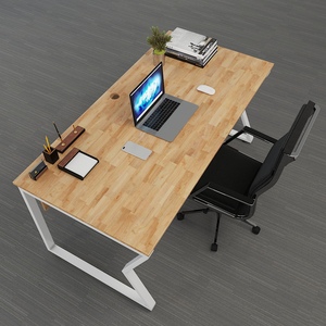 Escritorio Ejecutivo en Forma de M de Estilo Minimalista SFMC002, Madera de Caucho de Alta Calidad con Estructura de Hierro para Oficina de Directores - Product Image 5