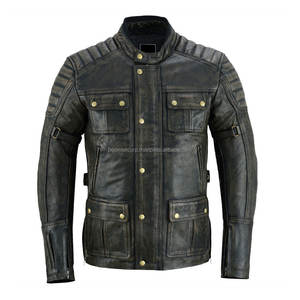 Best-seller Veste de moto en cuir véritable à bas prix Nouvelle veste de moto personnalisée à la mode Vestes de moto en cuir très résistantes - Product Image 1