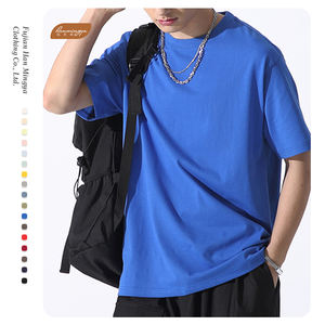 T-shirt à manches courtes pour hommes, tissu tricoté en coton, logo personnalisé, t-shirt décontracté, fournisseur OEM, top d'été respirant - Product Image 3