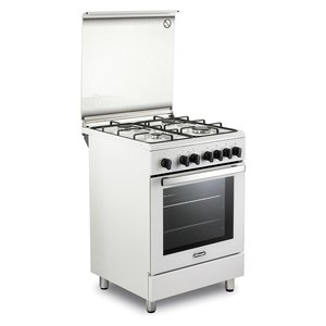 Cuisinière à gaz DeLonghi 4 zones avec four électrique 60x60x87cm Blanc Classe A - Product Image 3