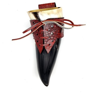 Cuerno vikingo rojo superventas para beber, cuerno de Animal de estilo náutico pulido, gran oferta directa para artesanías naturales aventureras - Product Image 5