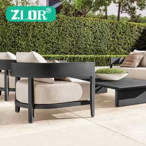 <span class=keywords><strong>Set</strong></span> Divano da <span class=keywords><strong>Esterno</strong></span> di Lusso Moderno in Alluminio per Giardino, Patio e Cortile - Impermeabile, Resistente ai Raggi UV ed Eco-Compatibile - Product Image 1